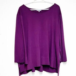 NWT Habitat 74016 Deep Hem Scoop Neck Cotton Tunic Wine Sz XXL/XXXL
